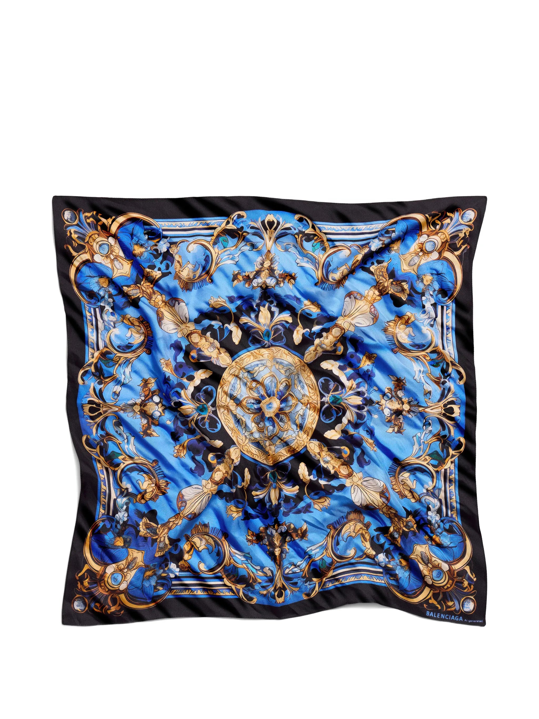 Blue scarve, back view