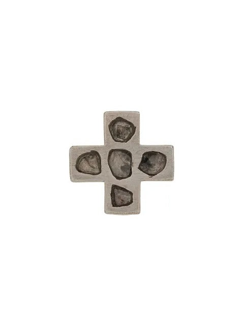 Grey earrings,front view