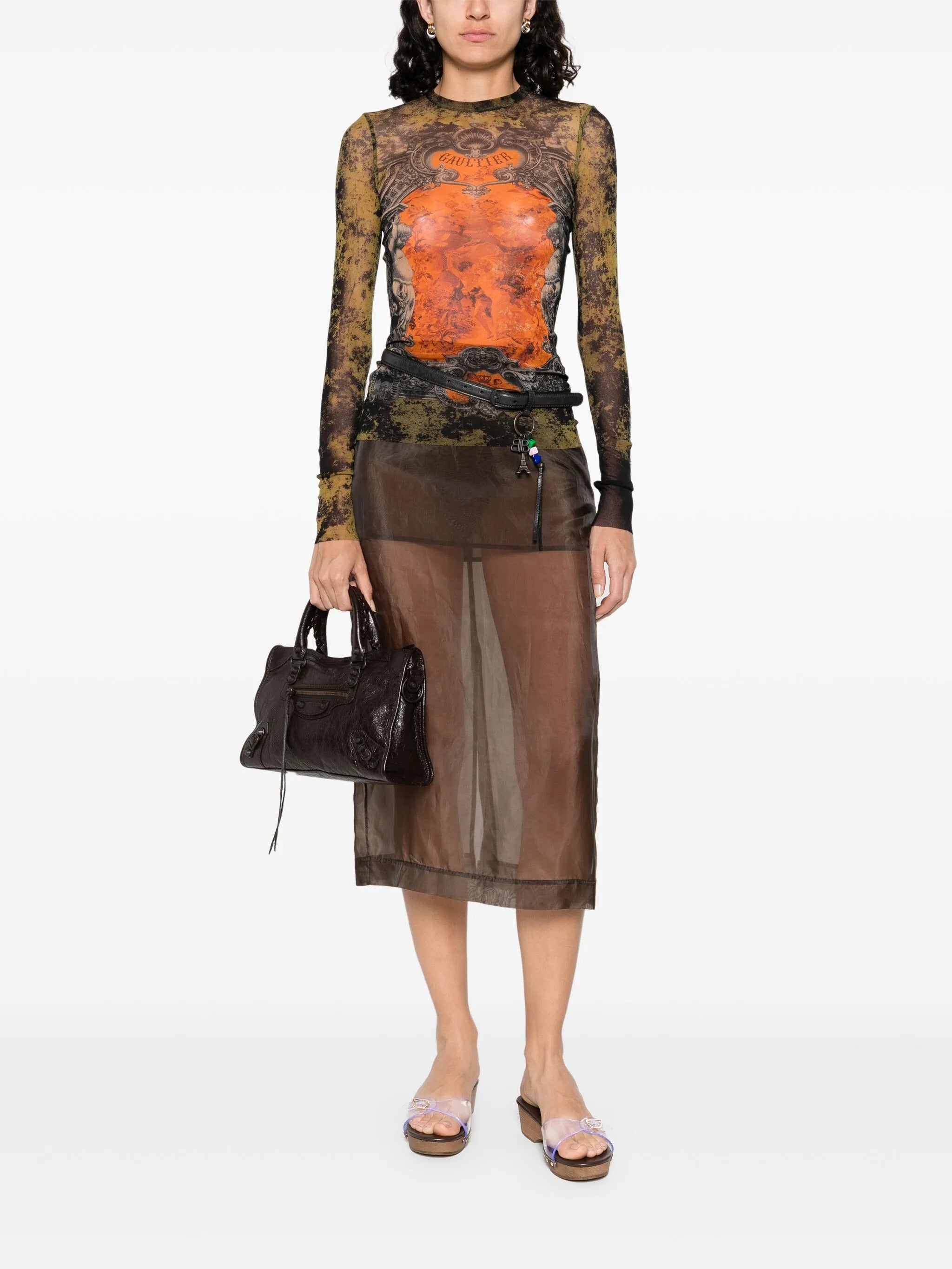 Black top, full body view