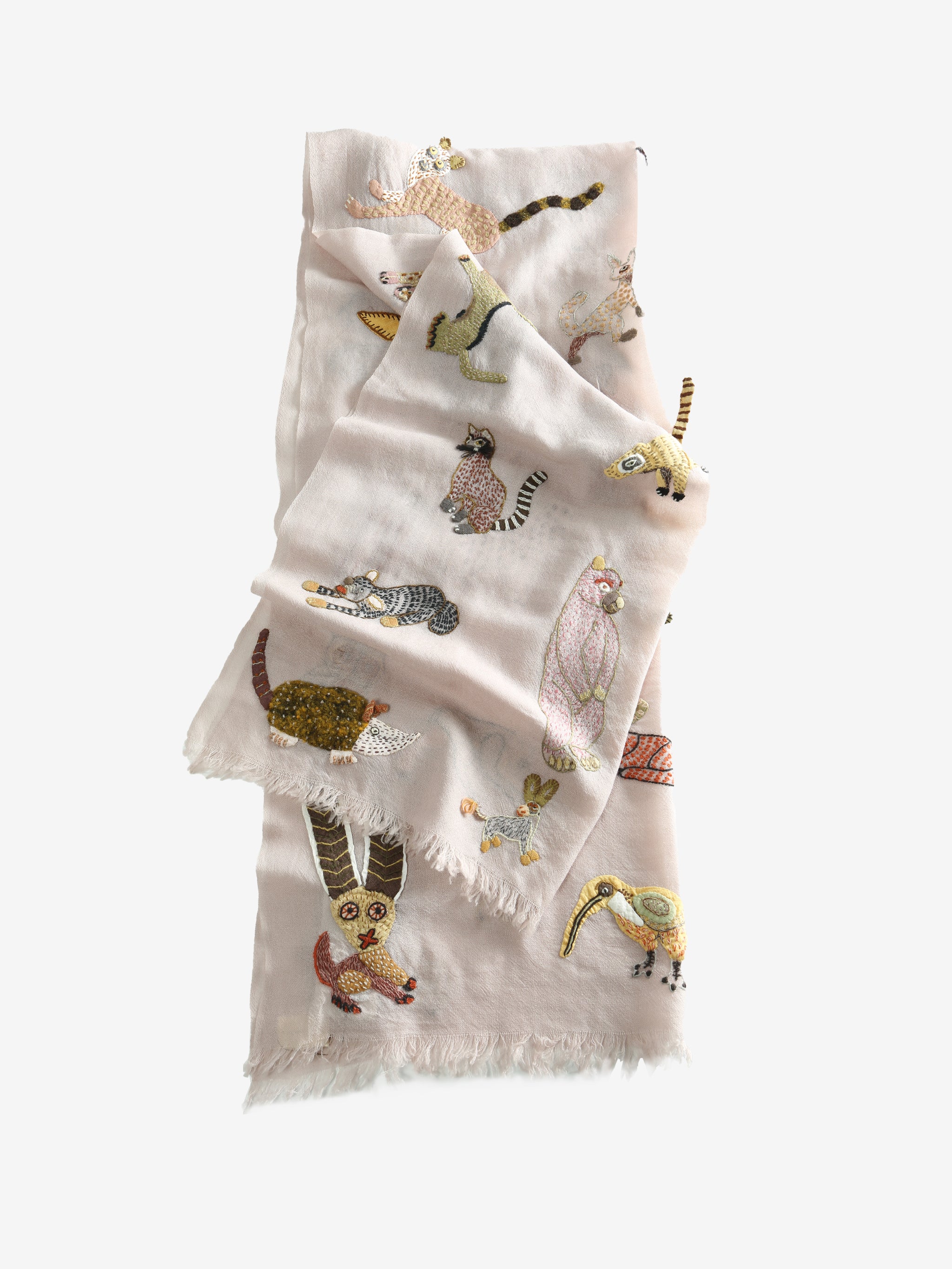 White scarf,front view