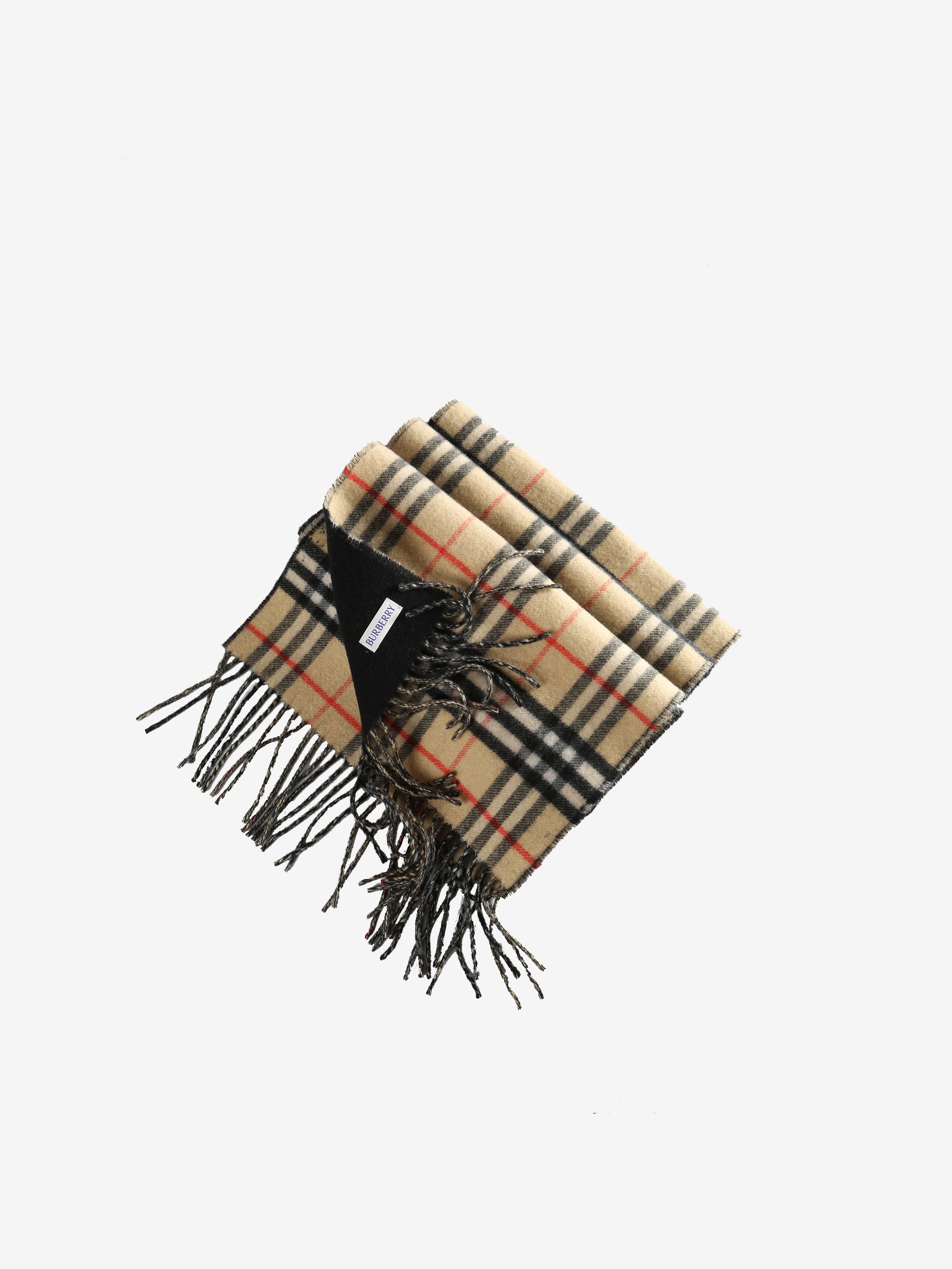 Tan scarves, side view