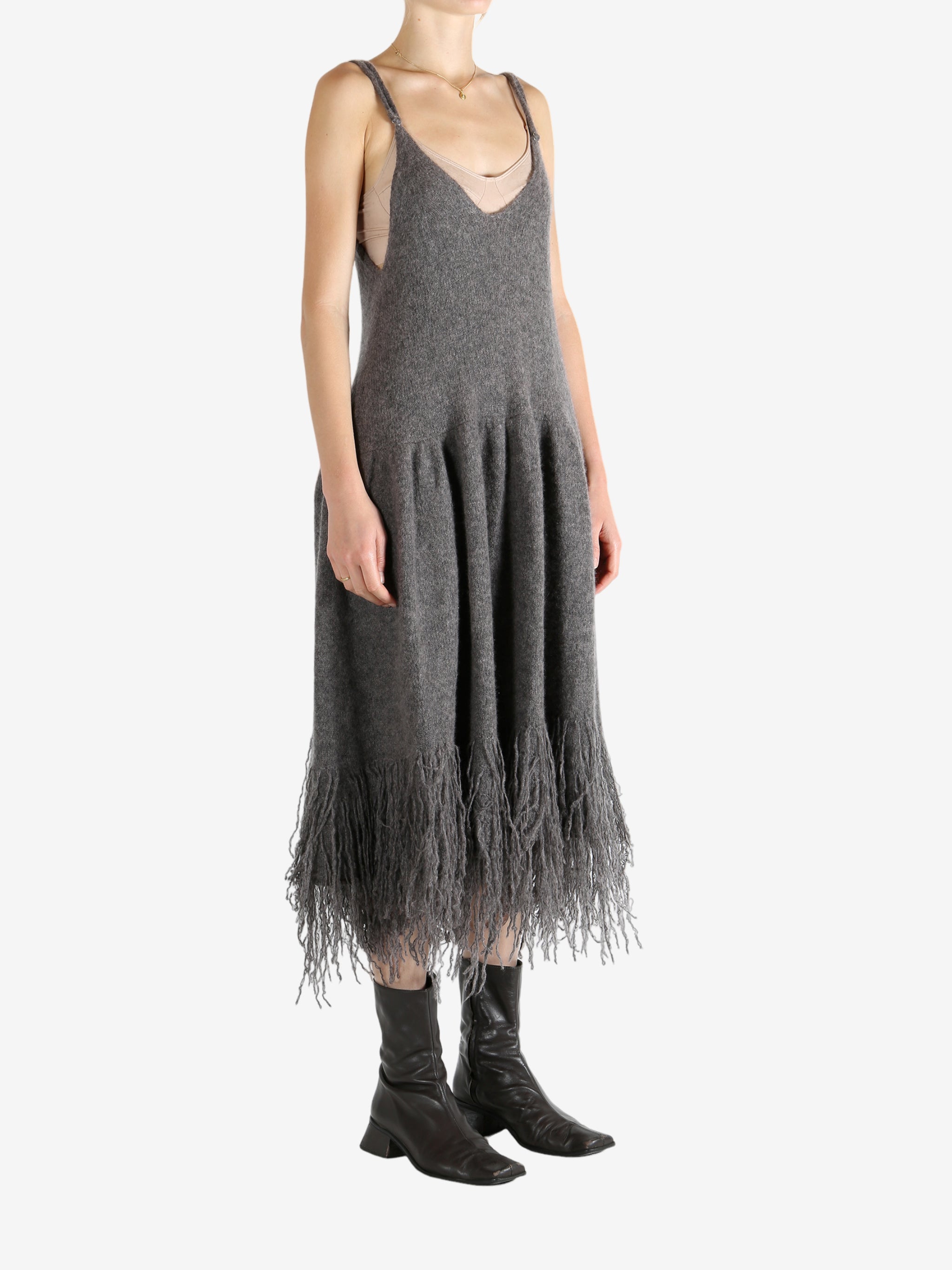 Grey dresses,full body view