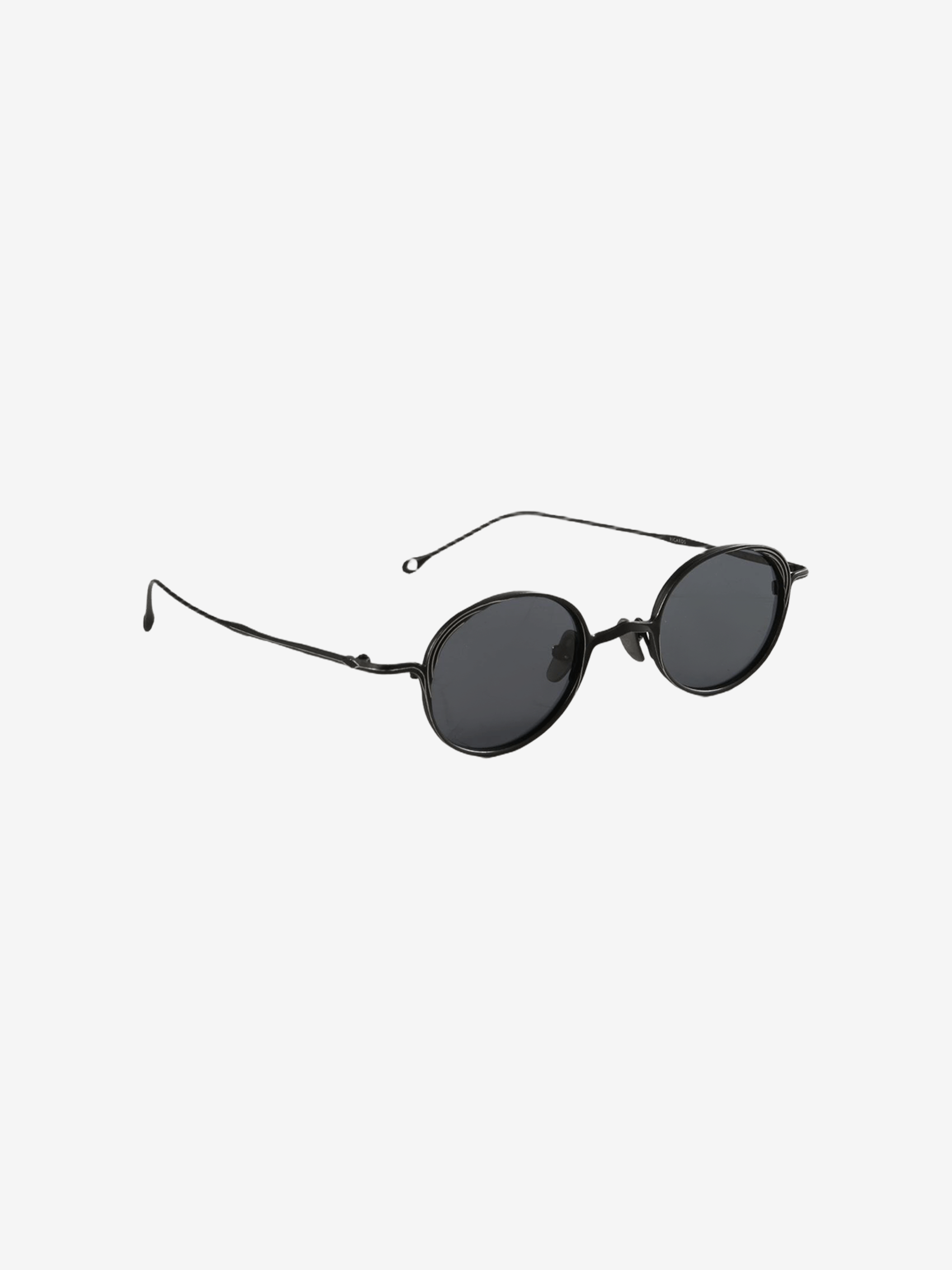 Black glasses, side view