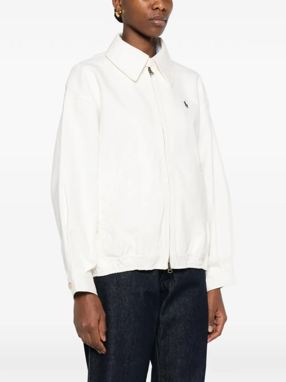 white jackets and coats worn by a person, showing the jackets and coats fit