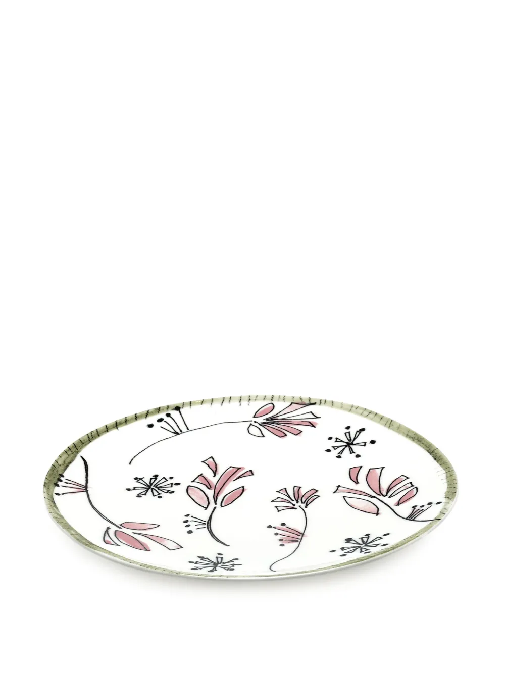 White plate, side view