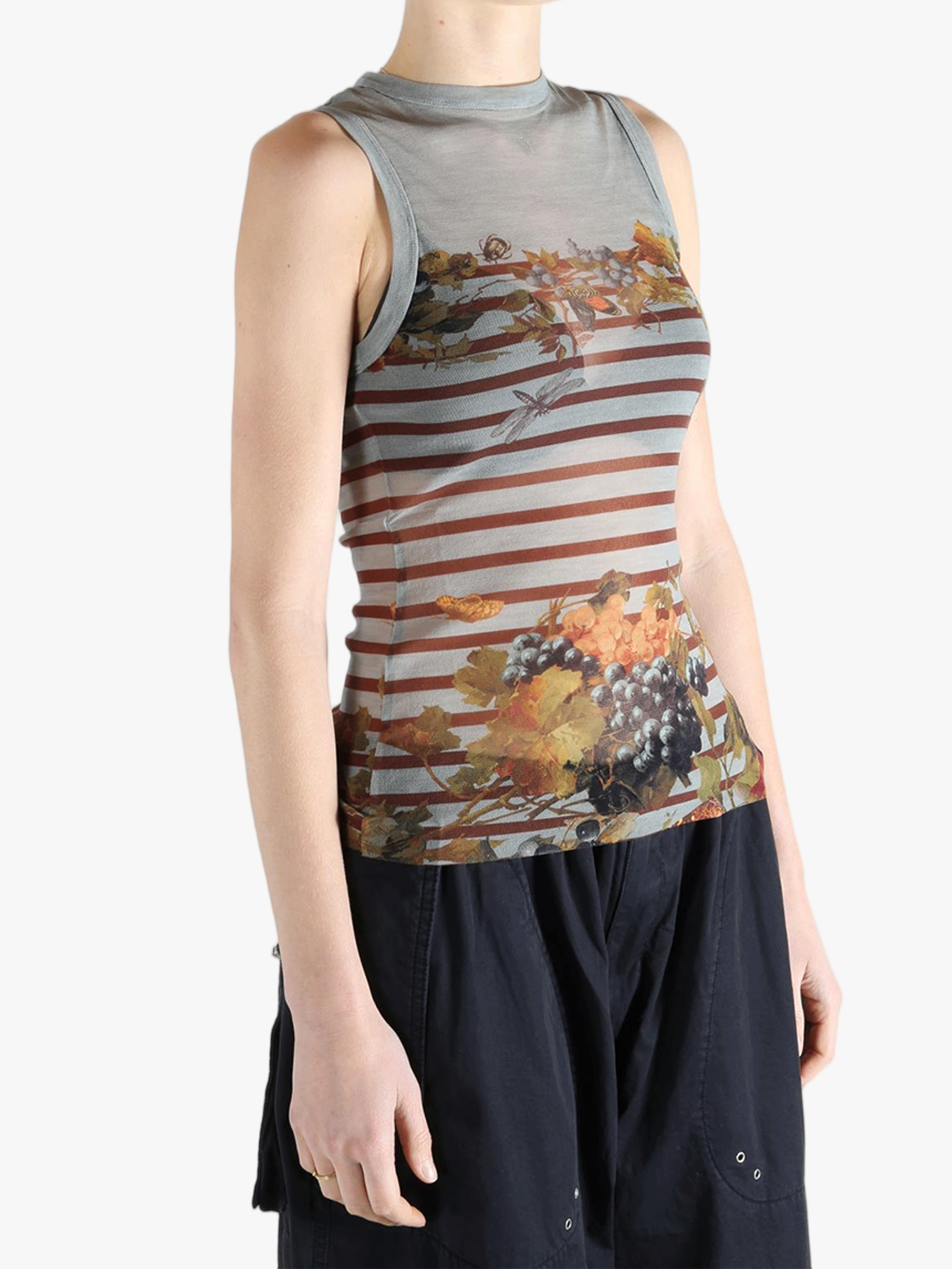 Blue top worn by a person, showing the top's fit