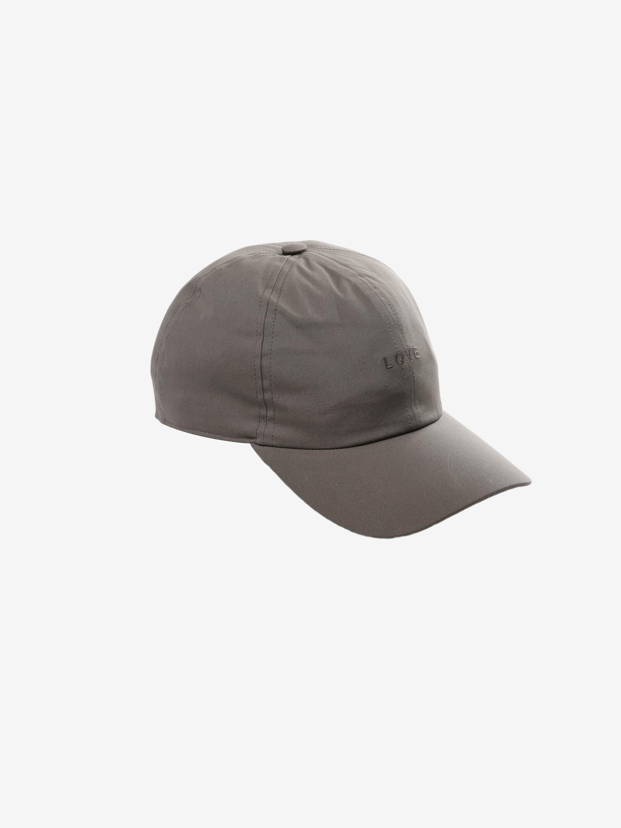Grey hat, side view