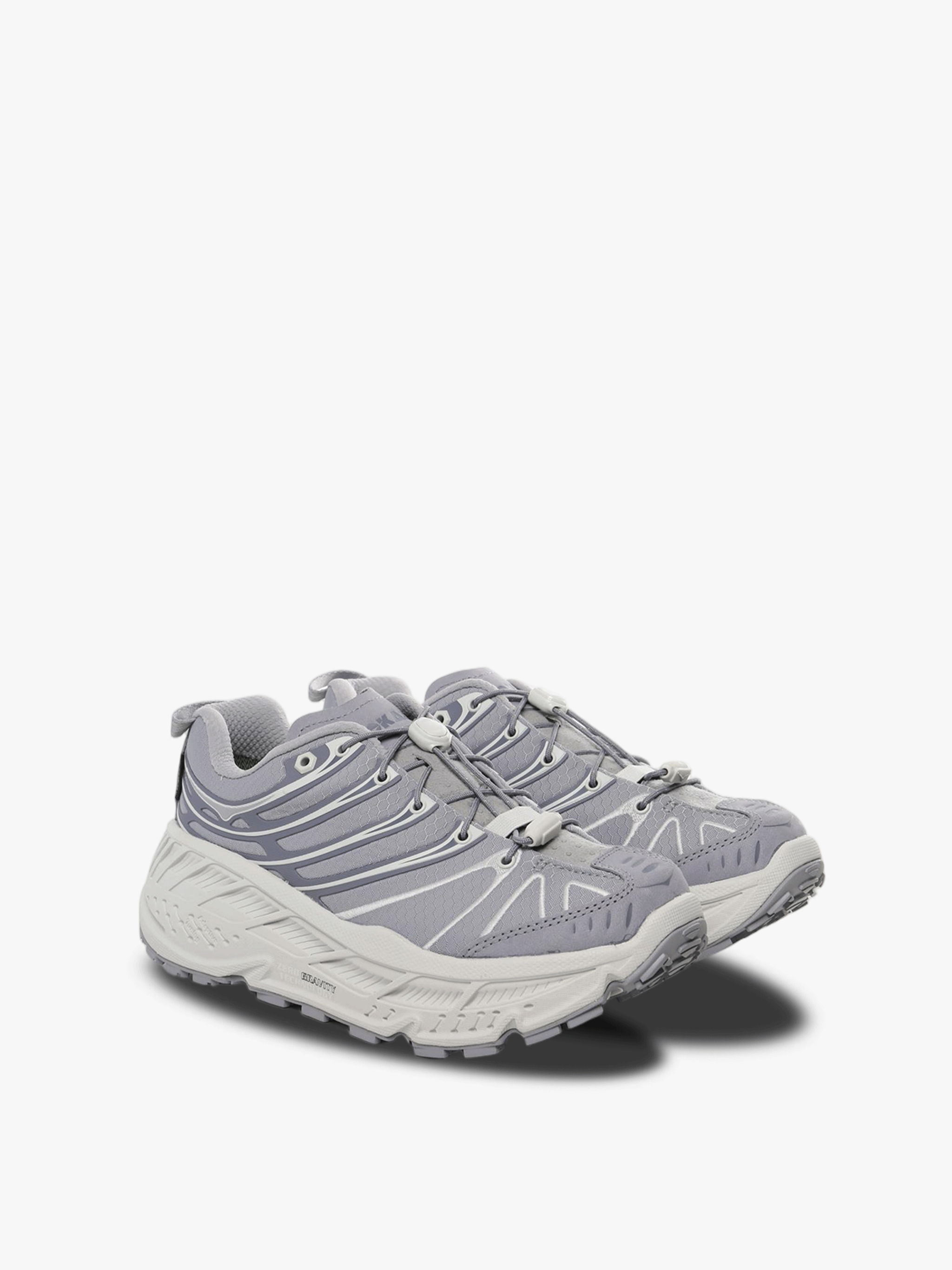 Gray running shoe,side view